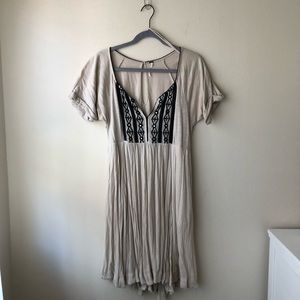 Free People Casual Dress cross stitch Detail Small